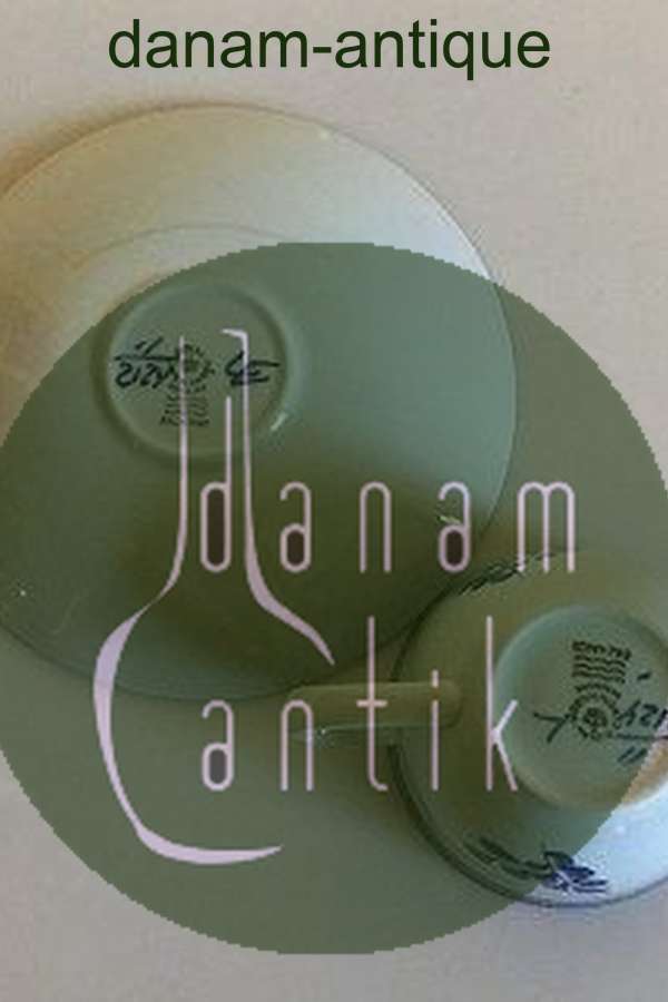 Royal Copenhagen Blå Tranquebar Mokkakop med underkop No 2124