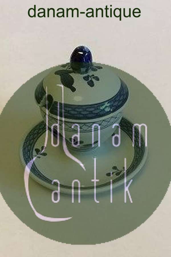 Royal Copenhagen Blå Tranquebar Sennepskrukke No. 1010