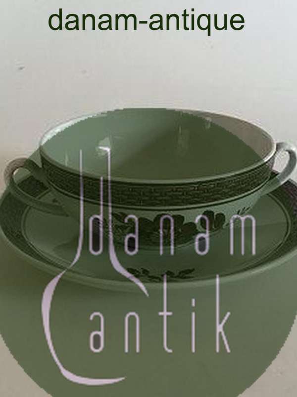 Royal Copenhagen Brun Tranquebar Bouillon Kop og Underskål No 1533