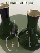 Par Sjældende Royal Copenhagen Art Nouveau Cobolt Blå Vaser med guld dekoration med sjældende blå eksport stempler. Nok til Rusland