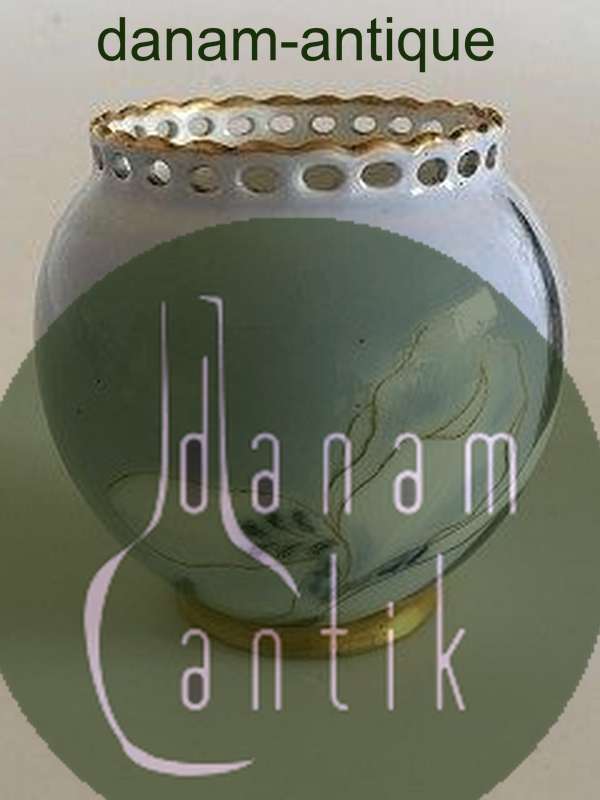 Royal Copenhagen Art Nouveau tidlig vase med Iris og guld