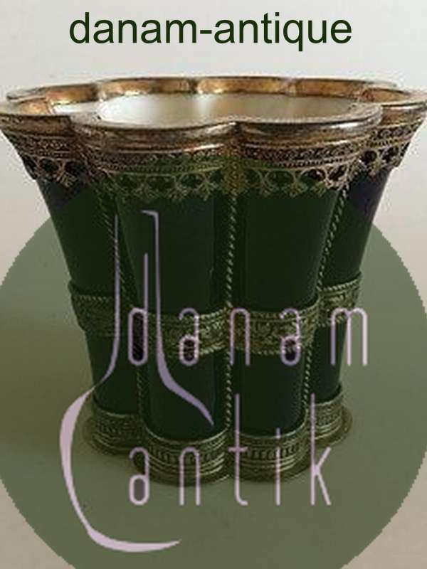 Royal Copenhagen Margrethe Bæger med Sølvmontering af Anton Michelsen