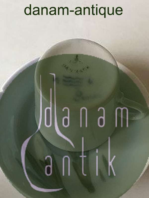 Royal Copenhagen Art Nouveau Mokka Kop og Underkop Unika signeret af Oluf Jensen