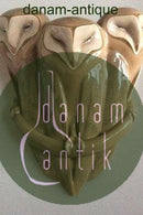 Royal Copenhagen Art Nouveau Vægvase med 3 ugler No 274