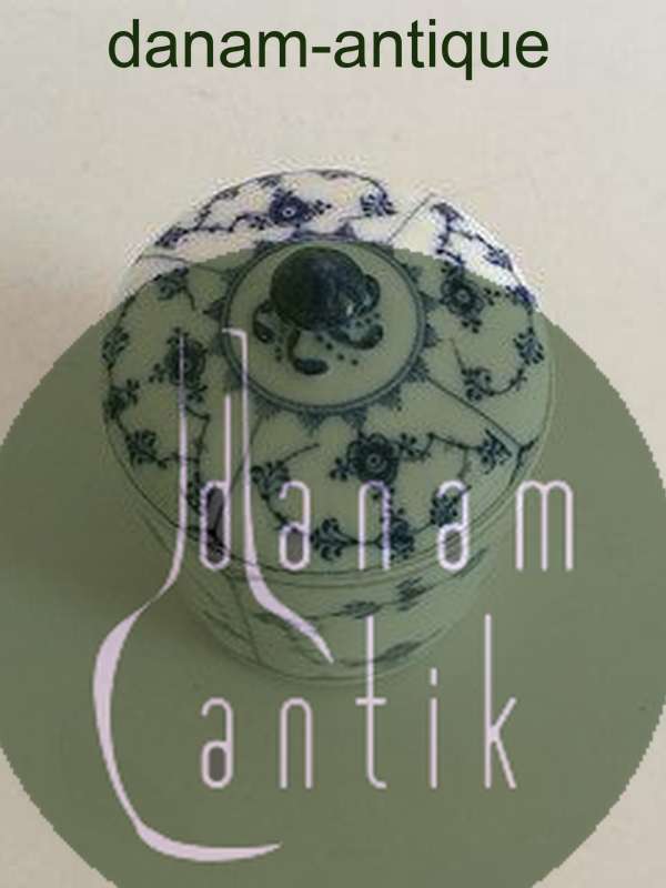 Royal Copenhagen Musselmalet Riflet Te Krukke med Låg No 2101