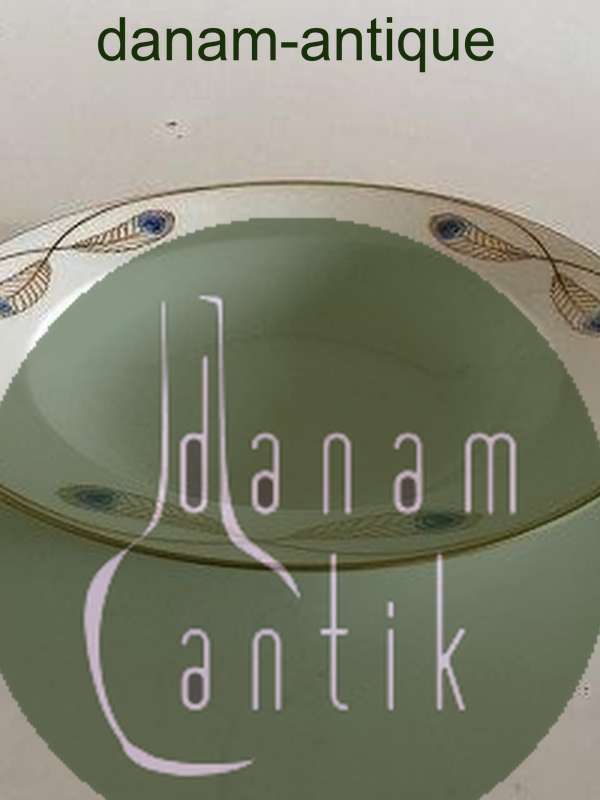 Royal Copenhagen Stel No 118 Dyb Suppetallerken Påfugl med Guldkant