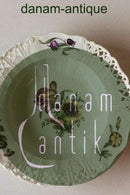 Royal Copenhagen Saksisk Blomst Dyb Tallerken i luksusmodel med gennembrudt kant.