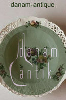 Royal Copenhagen Saksisk Blomst Dyb Tallerken i luksusmodel med gennembrudt kant.