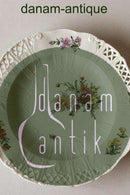 ロイヤルコペンハーゲン サクソンフラワー ディナー/フルーツプレート（リム透かし彫り）ラグジュアリーモデル。