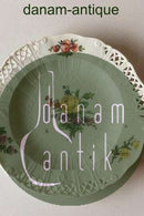 Royal Copenhagen Saksisk Blomst Middags-/Frugttallerken i luksusmodel med gennembrudt kant.