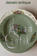 Royal Copenhagen Saksisk Blomst Middags-/Frugttallerken i luksusmodel med gennembrudt kant.