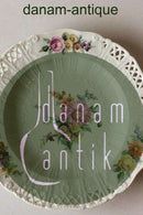 Royal Copenhagen Saksisk Blomst Middags-/Frugttallerken i luksusmodel med gennembrudt kant.