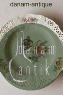 Royal Copenhagen Saksisk Blomst Middags-/Frugttallerken i luksusmodel med gennembrudt kant.