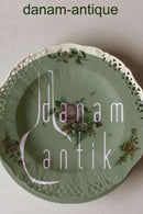 Royal Copenhagen Saksisk Blomst Middags-/Frugttallerken i luksusmodel med gennembrudt kant.