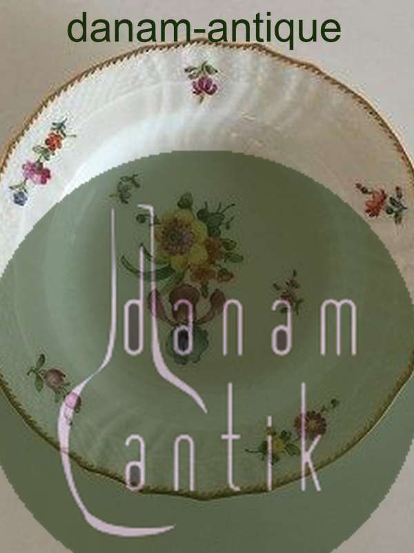 Royal Copenhagen Fuld Saksisk Blomst Dybtallerken No 1617