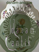 Royal Copenhagen Fuld Saksisk Blomst Gennembrudt Oval Skål No 1581