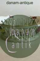 Royal Copenhagen Fuld Saksisk Blomst, oval frugtskål med gennembrudt kant. No 1581