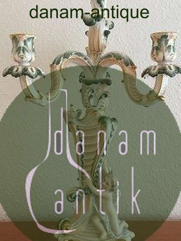 Royal Copenhagen Fuld Saksisk Blomst 4-armet lysestage No 1506