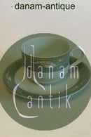 Royal Copenhagen Grå Magnolia Kaffekop med underkop No 072+073