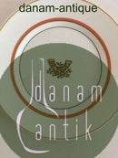 Royal Copenhagen Golden Horns with Orange Band Lunch Plate No 883/9589