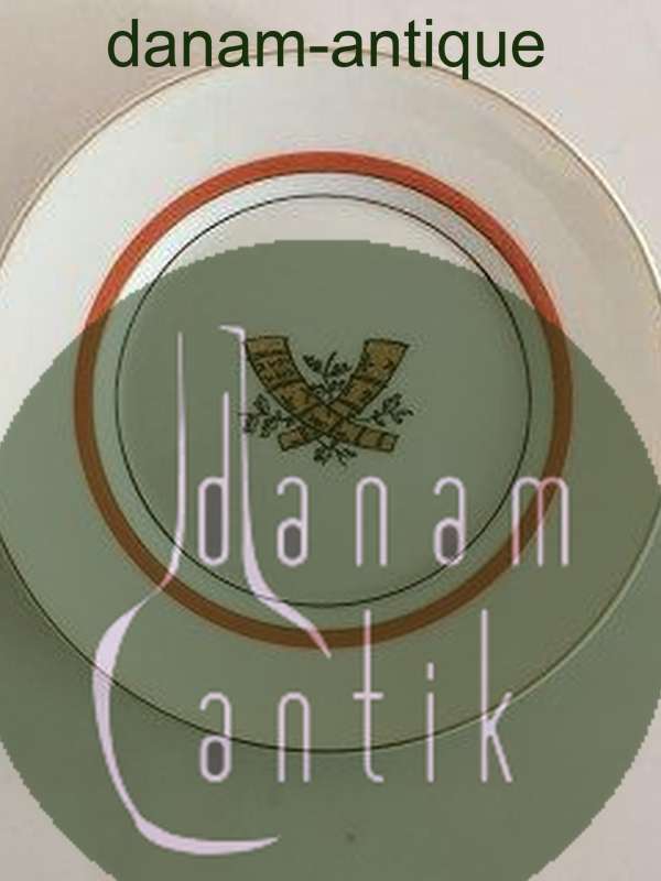 Royal Copenhagen Golden Horns with Orange Band Plate No 883/9588