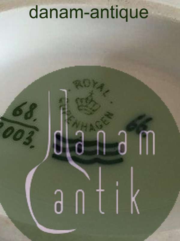 Royal Copenhagen Art Nouveau Gravy Boat with Fish border No 3003.