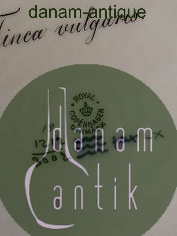 Royal Copenhagen Blå Fisketallerken med Guld No 1212/3002