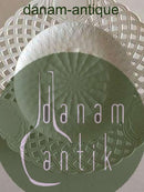 Royal Copenhagen Antik Hvid Tallerken 1790-1810 med Flettet Gennembrudt Kant