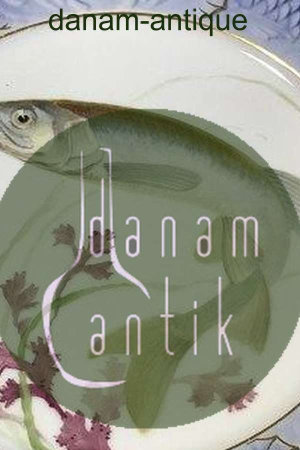 Royal Copenhagen Blue Fish Plate with Gold No 1212/3002.