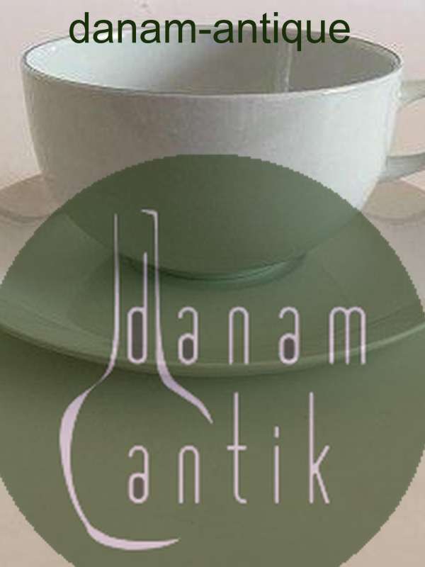 Royal Copenhagen Grethe Meyer Blaue Spitze Frühstückstasse / Schokoladentasse und Untertasse Nr. 084 /3081