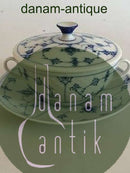 ビング＆グロンダール ブルーペインテッド ムール貝ブイヨンカップ、ソーサー、蓋 No 481