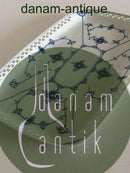 Bing & Grondahl Blue Painted Blue Fluted Oblong Coffee Tray No 364.6 with Lace Border