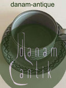 Bing Grondahl/Kronjyden炻器灰色堇菜咖啡杯和碟子No 305