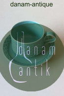 Bing & Grøndahl/Kronjyden Stentøj Mint Grøn Cordial Kaffekop og Underkop.