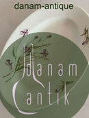 Bing & Grøndahl Ovalt Serveringsfad med Lilla Blomst