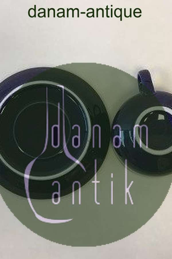 Bing & Grondahl Edith Sonne Bruun Deep Blue Tea Cup and Saucer No 473