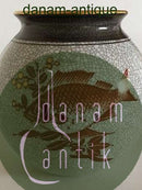 Bing und Grondahl Art Deco Vase in Krakele mit Fischmotiv Nr. 1045/472/K