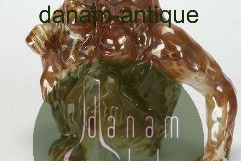 Bing & Grøndahl Stentøjsfigur i Lystre Glasur af Gauguin/Knud Kyhn Abe med Unge