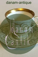 Bing & Grondahl Alte Kaffeetasse und Untertasse mit Golddekor