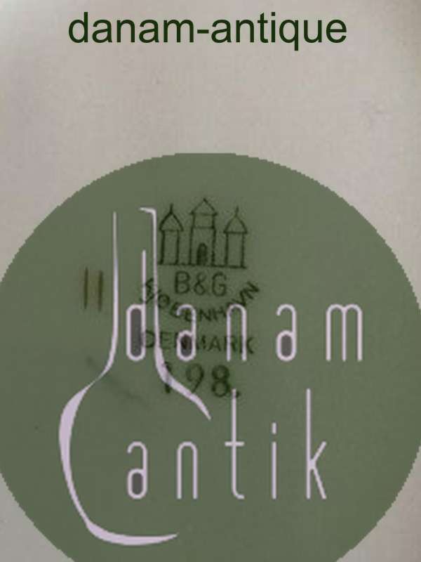 Bing & Grøndahl Måge med Guld Lille Bladformet Asiet No 198