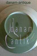 Bing & Grøndahl Desserttallerken No 23 Stel med grøn dekoration med guld på form 507(Herregaard)