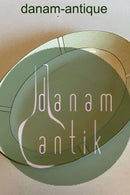 Bing & Grøndahl Ovalt fad No 15 Stel med grøn dekoration med guld på form 507(Herregaard)