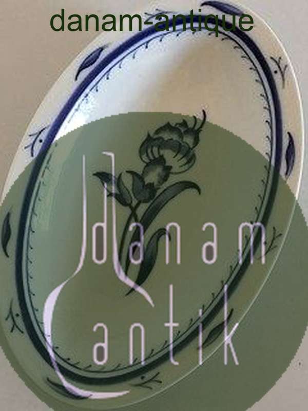 Bing & Grøndahl Jubilæumsstel / Blå Nellike Oval Skål