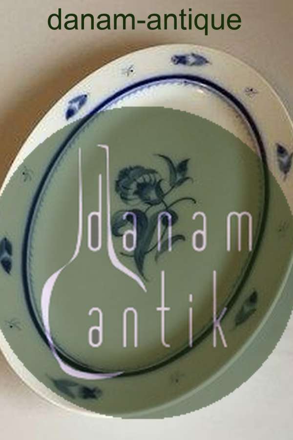 Bing & Grøndahl Jubilæumsstel / Blå Nellike Stort Ovalt Fad