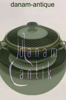 Bing Grondahl蓝色套装，带金色装饰，第247号奶杯