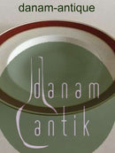 Bing Grondahl Egmont Deep Plate No 22。白色带酒红色边缘和金线