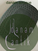 Bing & Grøndahl (Kronjyden) Grøn Azur Serveringsfad