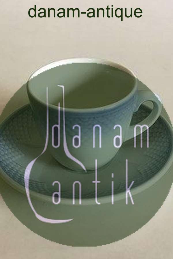 Bing & Grondahl Blue Tone - Seashell Hotel with logo Coffee Cup and Saucer No 1022