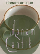 Bing Grondahl 釉面石器 "Coppelia "咖啡杯与碟子 No 305