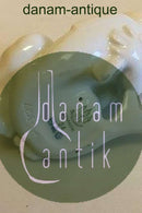 Bing & Grøndahl Blanc de Chine Figur af barn der kigger ned på fisk No 4034